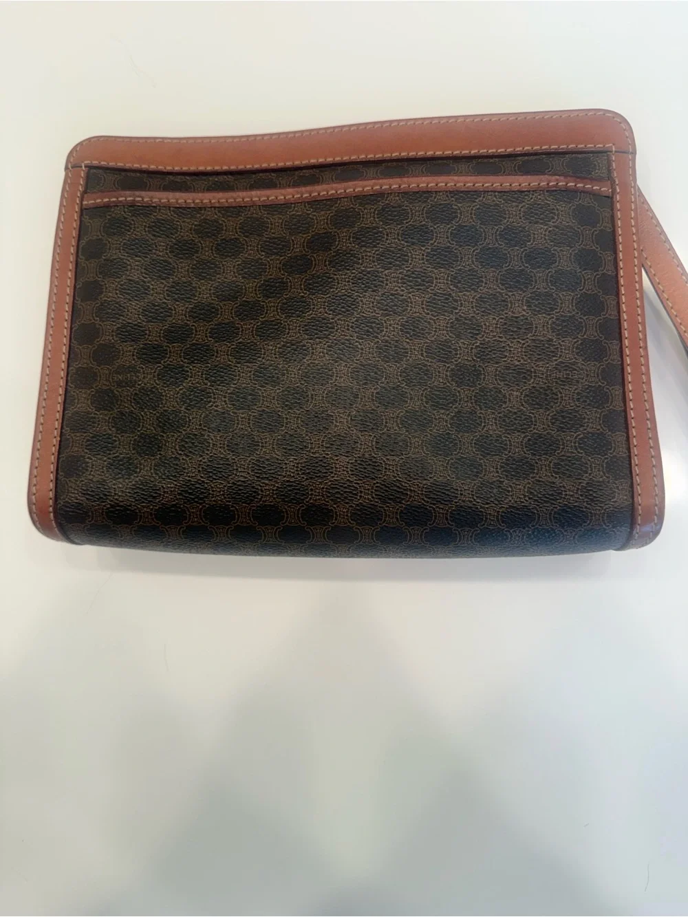 Authentic CELINE Vintage Macadam Monogram Clutch
